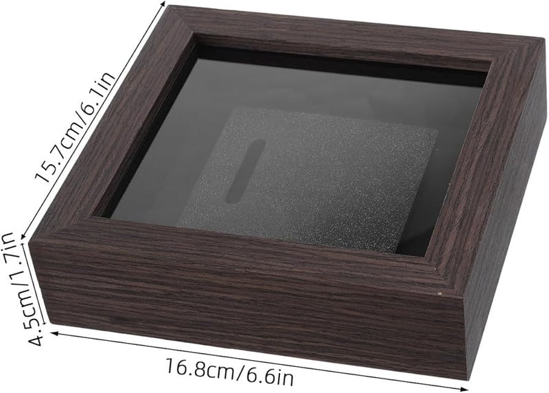 حامل ميدالية خشبي صندوق الظل 16 8x15 7x4 5 سم للشارات ورق سباق الماراثون الجوائز ديكور الحائط - Image 4